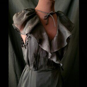 Size M-XL Romantic Full Length Prom/Formal Wrap Dress